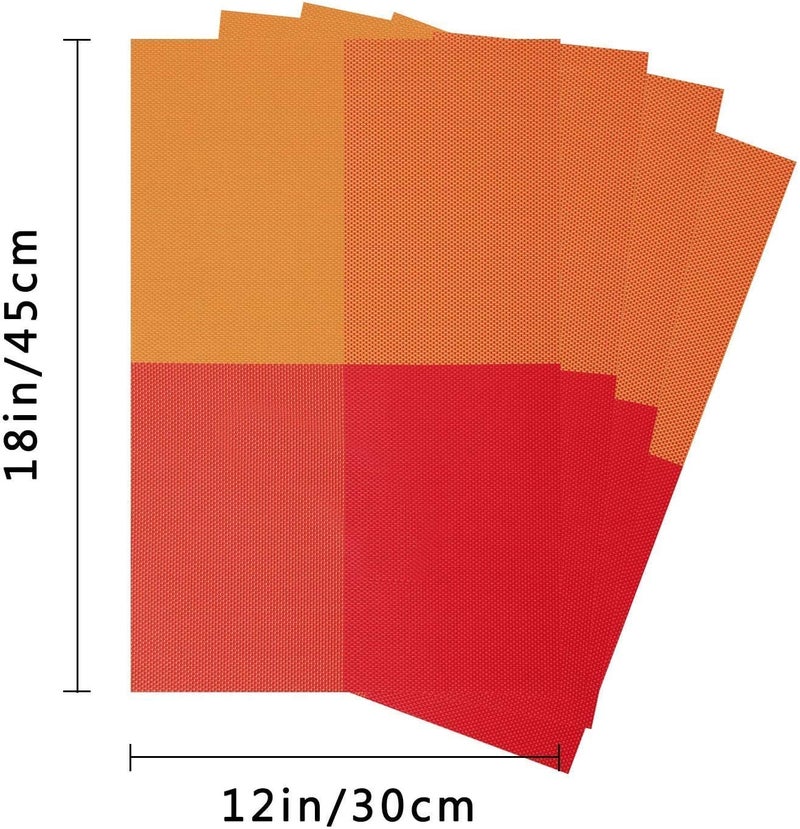 EARTHCONE Placemats for Dining Table PVC Table Mats Placemats Washable Dining MatKitchen Placemats - Image 5