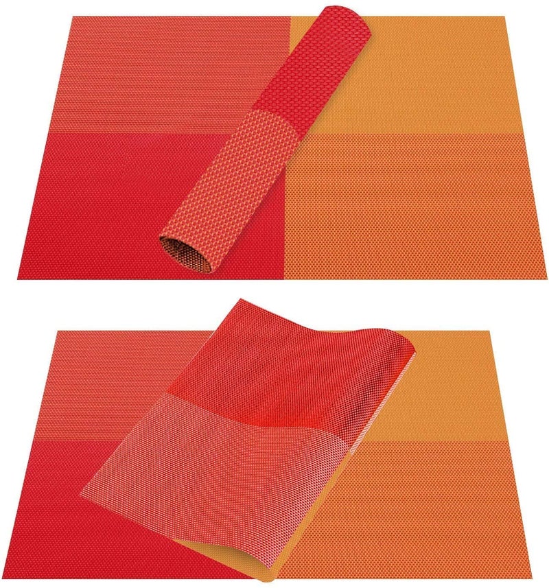 EARTHCONE Placemats for Dining Table PVC Table Mats Placemats Washable Dining MatKitchen Placemats - Image 3
