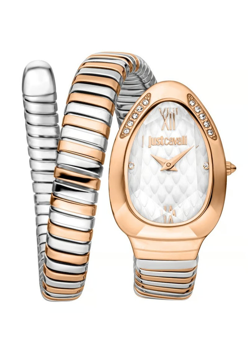 JC Just Cavalli Women's Stainless Steel Watch, Silver & Rose Gold | JC1L223M0065 - Image 1