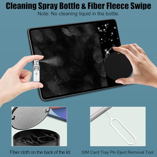 VICHYIE 20 in 1 Multifunctional Cleaner Kit for Electronic Devices, Keyboard Cleaning Brush, Headphones Cleaner Kit for AirPods, Multi-Tool for Cleaning Laptop, Earbuds, Camera, Cellphones (Black) - Image 4