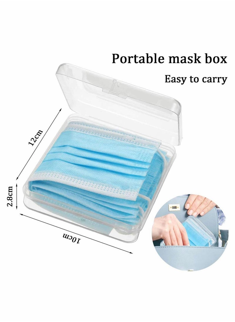 KASTWAVE - 4 Pack Face Cover Storage Case Clear Plastic Face Covering Storage Box Reusable Keeper Folder, Portable Face Cover Case Organizer for Face Covering Pollution Prevention - Image 1