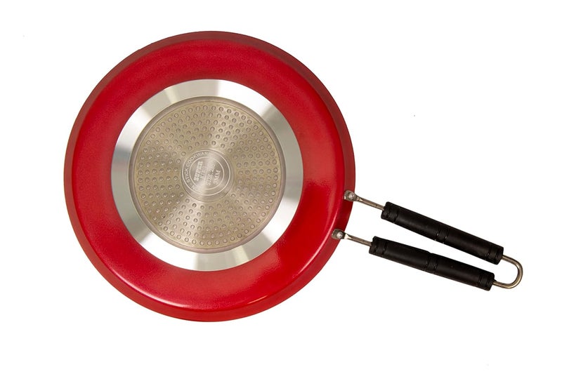 FLORA AND CO Aluminium Non Stick Flat Tawa 285mm Cookware with 3mm Width Black Induction Base - Image 2