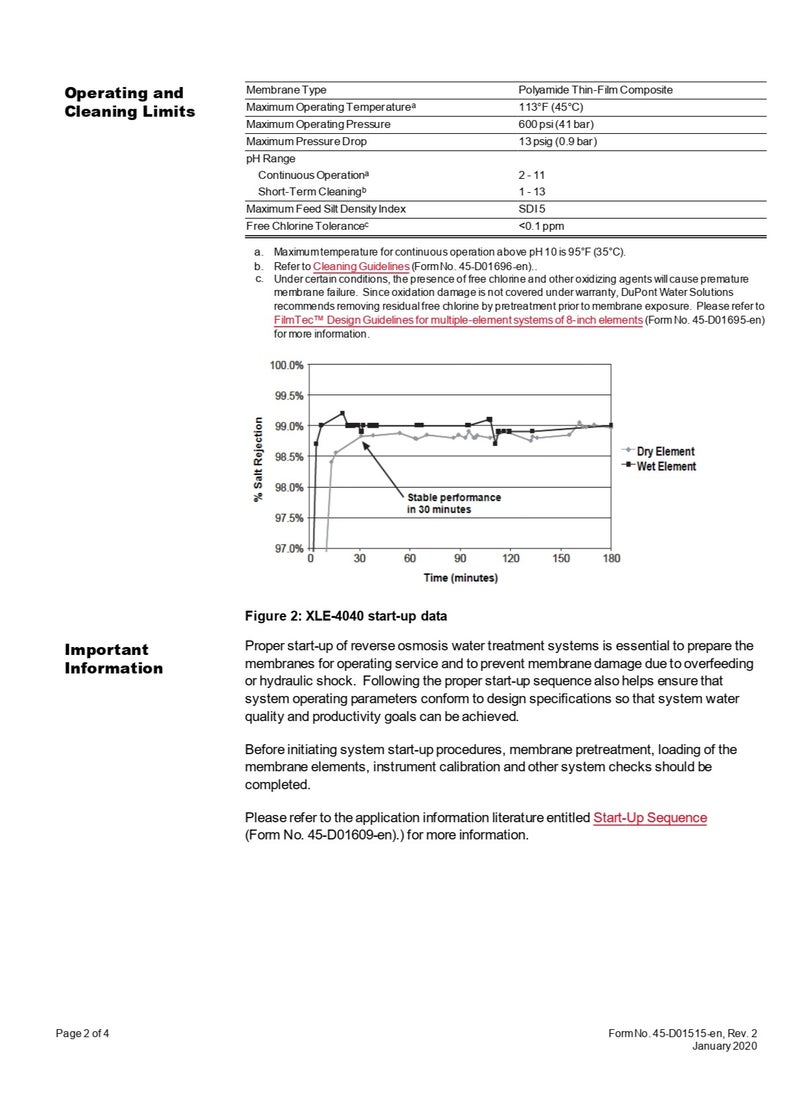 Dupont - FilmTec™ Membranes XLE-4040 - Image 1