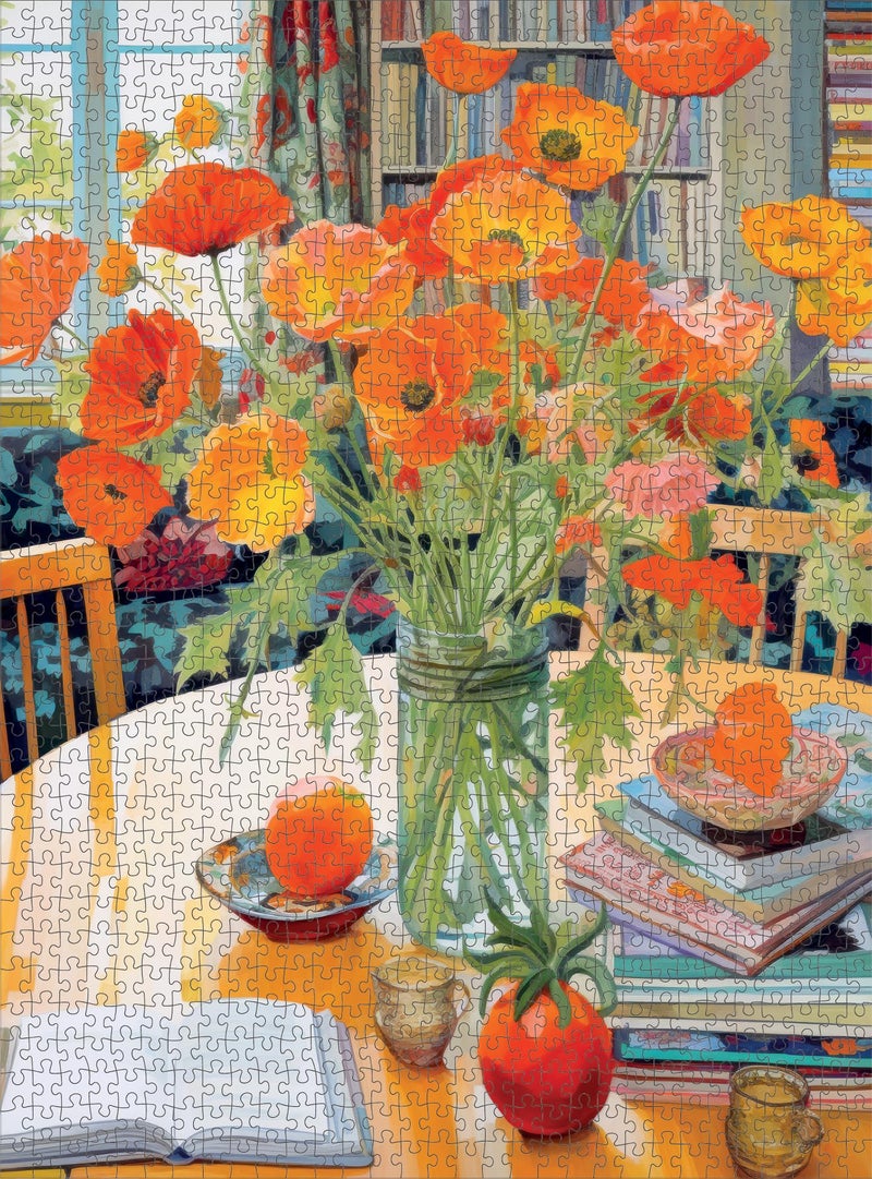 Cross & Glory - Poppies Panorama: Orange Elegance - Jigsaw Puzzles 1000 Pieces for Adults | Floral Puzzle | Vibrant Art | Satin Finish Flower Puzzles for Adults 1000 Pieces | 20 x 27 Inches - Image 5