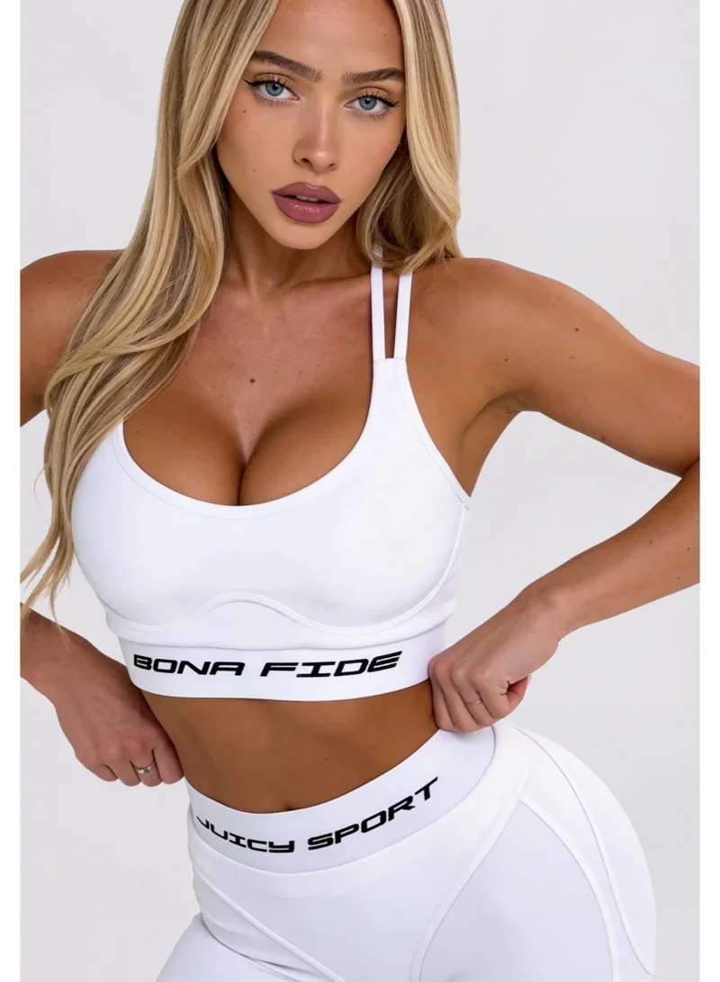بونا فيدي FlexQueen Juicy ستيان رياضي نسائي – أبيض