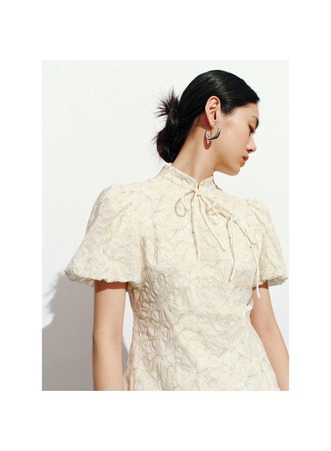 Waxbird Summer National Style Floral Cheongsam Women's Elegant Short Skirt - Image 5