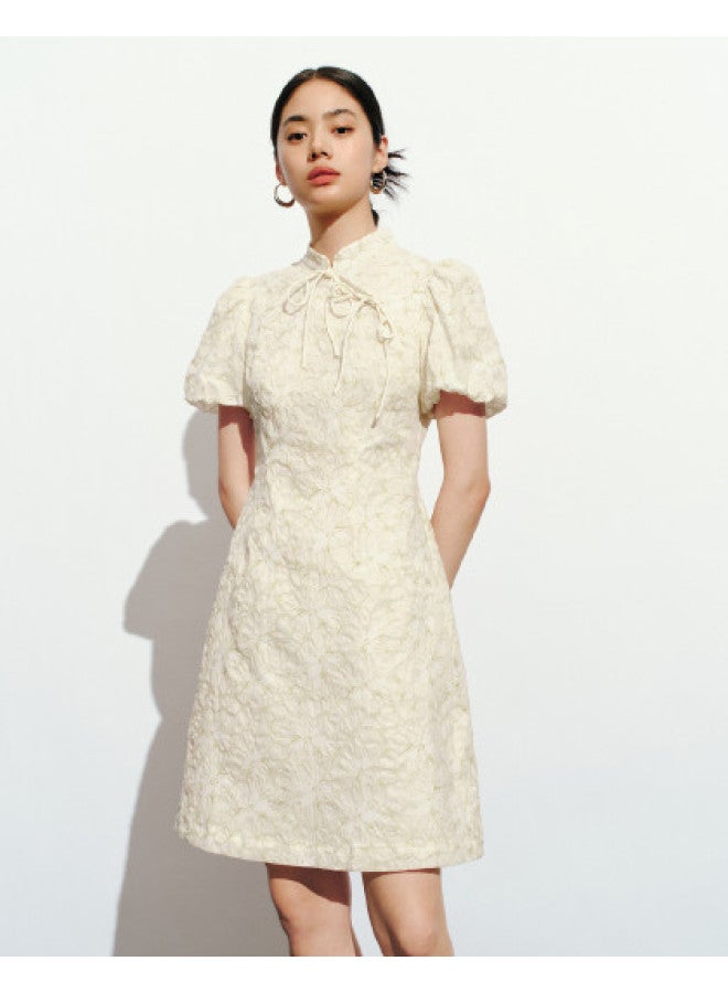 Waxbird Summer National Style Floral Cheongsam Women's Elegant Short Skirt - Image 1