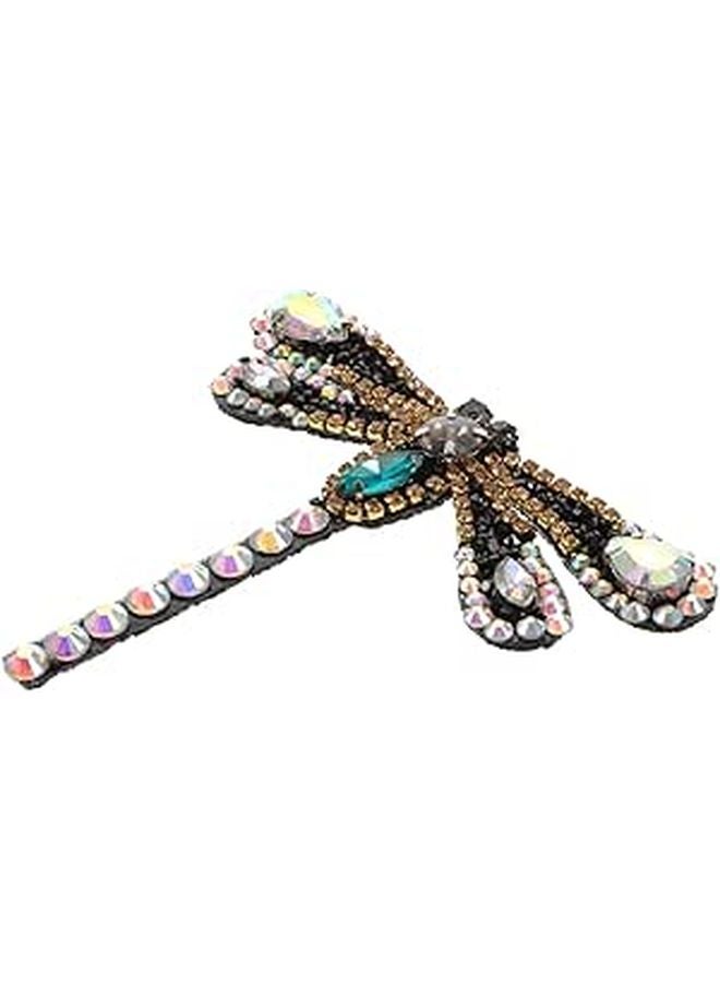 Elegant Silver Rhinestone Shoe Flower Iron Applique for Dresses Hats and Bags - Image 1