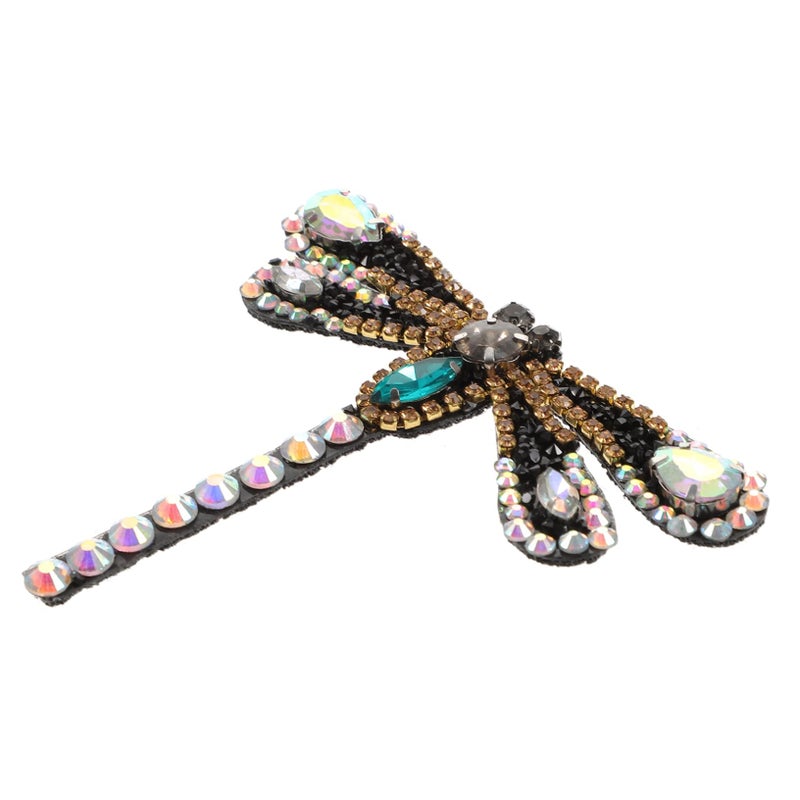 Elegant Silver Rhinestone Shoe Flower Iron Applique for Dresses Hats and Bags - Image 2
