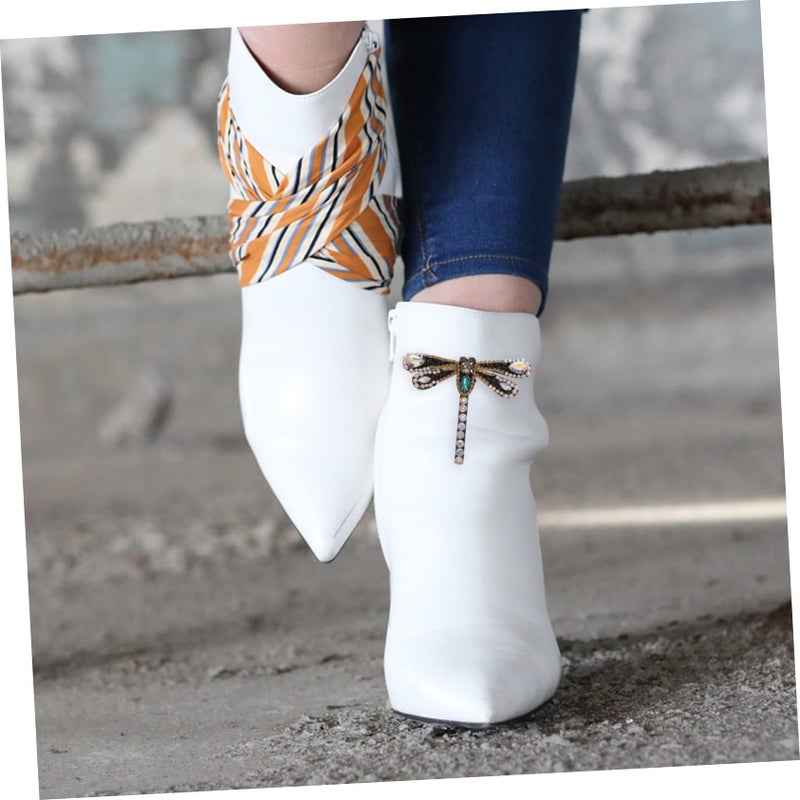Elegant Silver Rhinestone Shoe Flower Iron Applique for Dresses Hats and Bags - Image 4