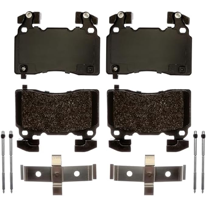 مجموعة وسادات الفرامل القرصية الأمامية نصف المعدنية ACDelco Gold 17D1474BMH