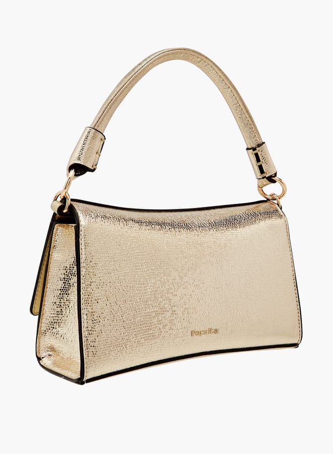 Paprika Women's Embellished Crossbody Bag with Chain Strap and Magnetic Button Closure  - Image 3