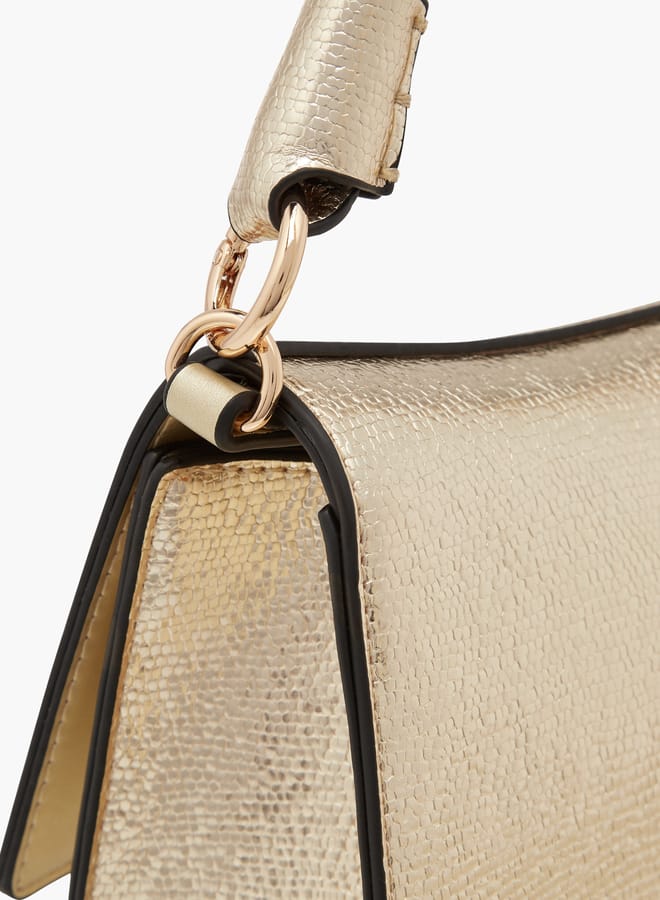 Paprika Women's Embellished Crossbody Bag with Chain Strap and Magnetic Button Closure  - Image 5