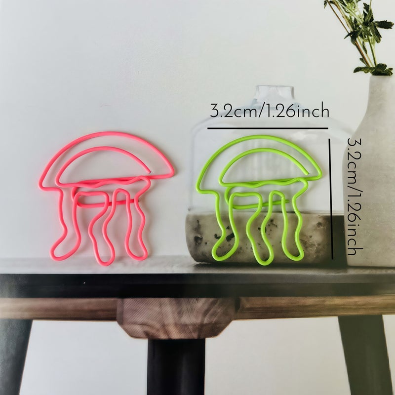 40 Large Jellyfish Paper Clips Mixed Color Metal Office Supplies Stationery Party Wedding Decoration DIY Bookmarks - Image 3