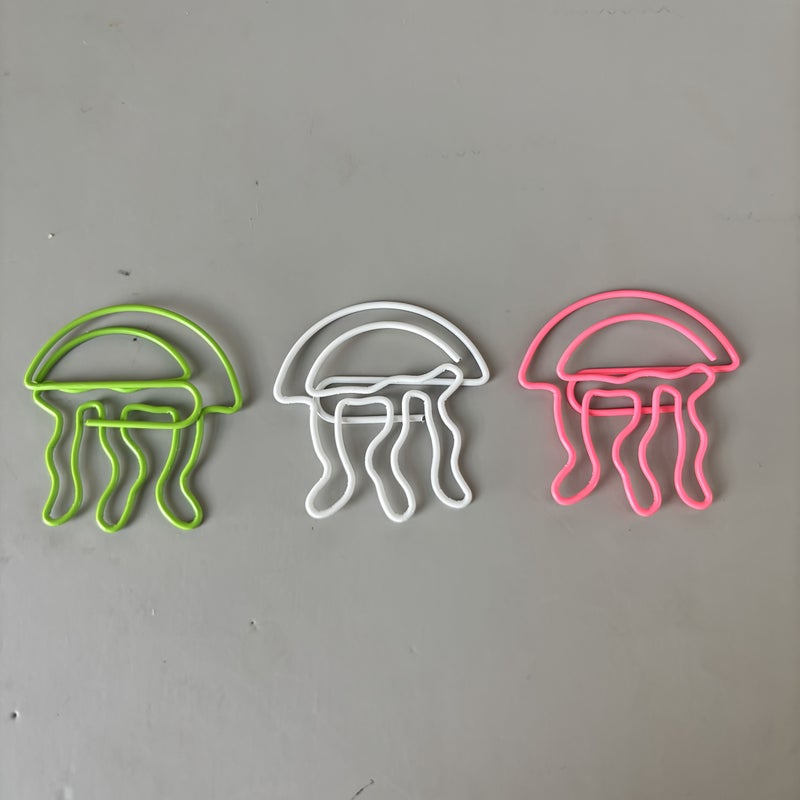 40 Large Jellyfish Paper Clips Mixed Color Metal Office Supplies Stationery Party Wedding Decoration DIY Bookmarks - Image 5