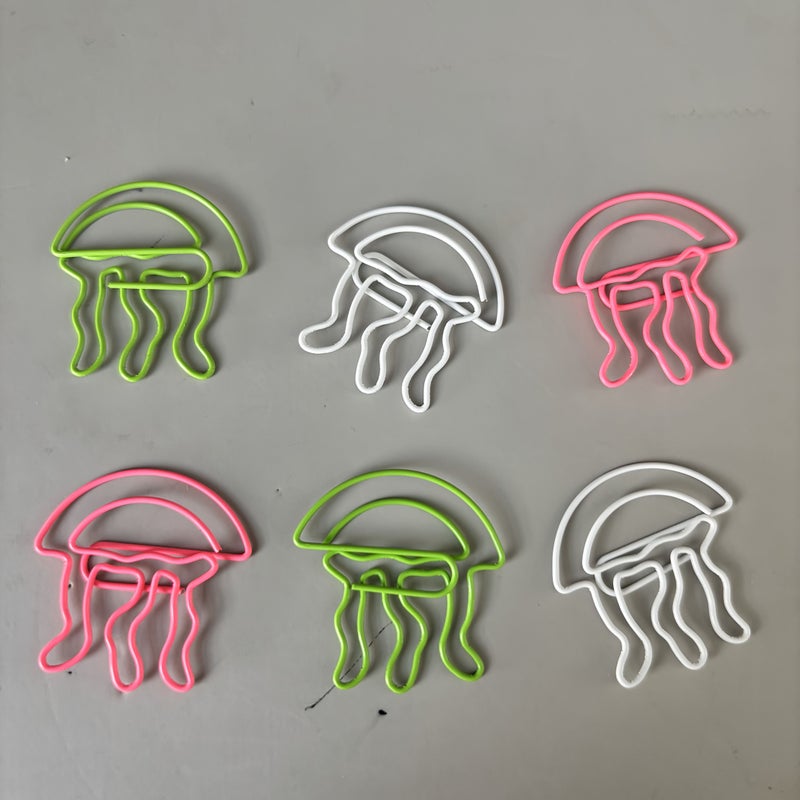 40 Large Jellyfish Paper Clips Mixed Color Metal Office Supplies Stationery Party Wedding Decoration DIY Bookmarks - Image 4