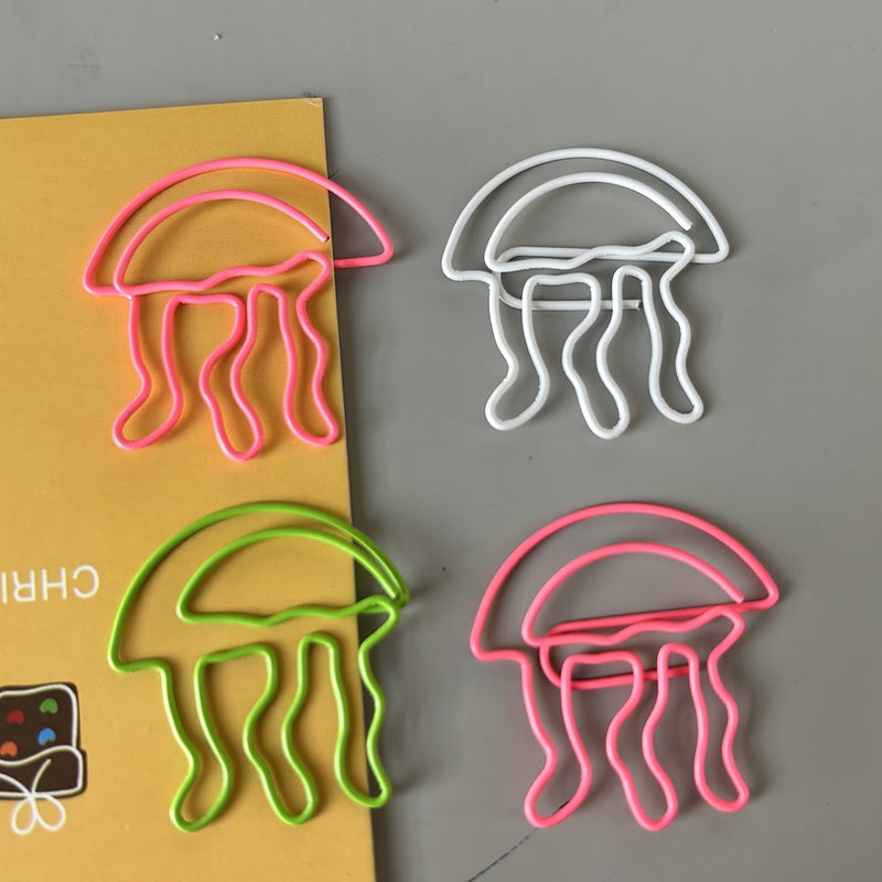 40 Large Jellyfish Paper Clips Mixed Color Metal Office Supplies Stationery Party Wedding Decoration DIY Bookmarks - Image 2