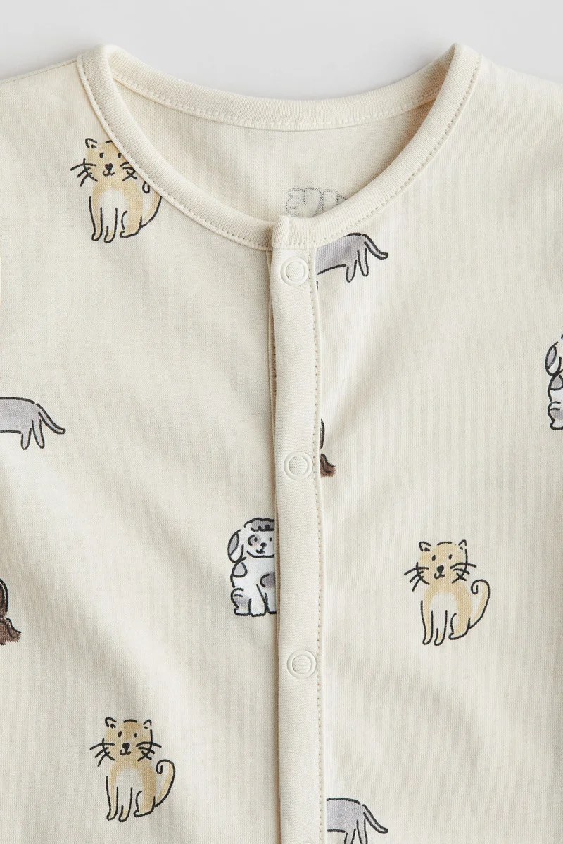 اتش اند ام Patterned sleepsuit