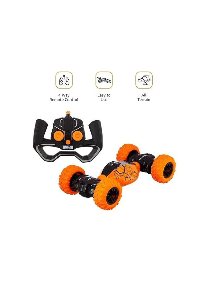 BJollys Deform Stunt Reversal Climb Double,Sided Stunt Racing Moka 4-Wheel Drive Off Road Rock Crawler Remote Control Rechargeable RC Car with 2.4 GHz - Image 2