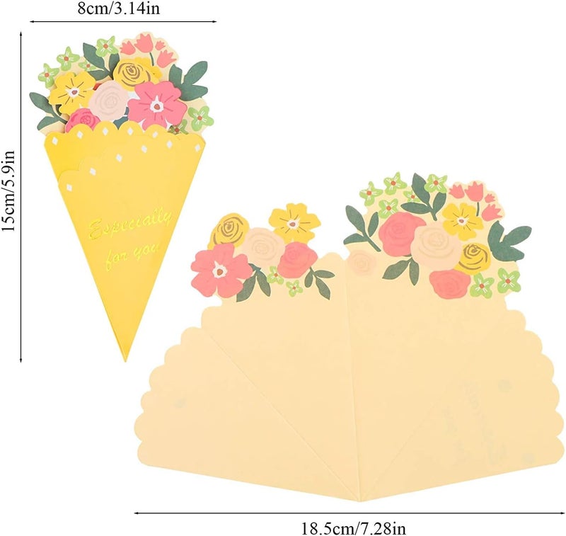 Birthday Cards Assortment, All Occasion Greeting Card Bulk, Handmade Flower Invitation Card, for Kids Adults, Folded Greeting Card, for Wedding, Mothers Day, Graduation, Birthday, 6 Pcs - Image 3