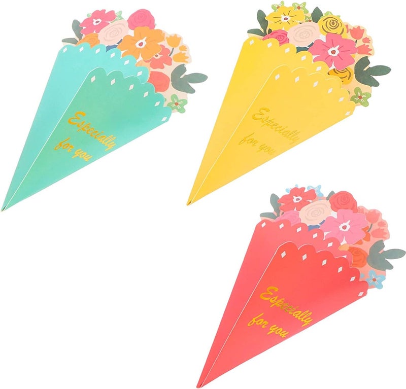 Birthday Cards Assortment, All Occasion Greeting Card Bulk, Handmade Flower Invitation Card, for Kids Adults, Folded Greeting Card, for Wedding, Mothers Day, Graduation, Birthday, 6 Pcs - Image 2