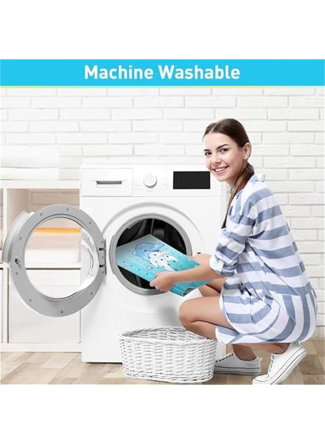 HOOKOR Baby Bath Mat for Tub for Kids, 40 X 16 Inch Kids Bathtub Mat Non Slip, Cartoon Patterned Bath Tub Shower Mat Anti Slip with Suction Cups & Drain Holes (Dolphin) - Image 5