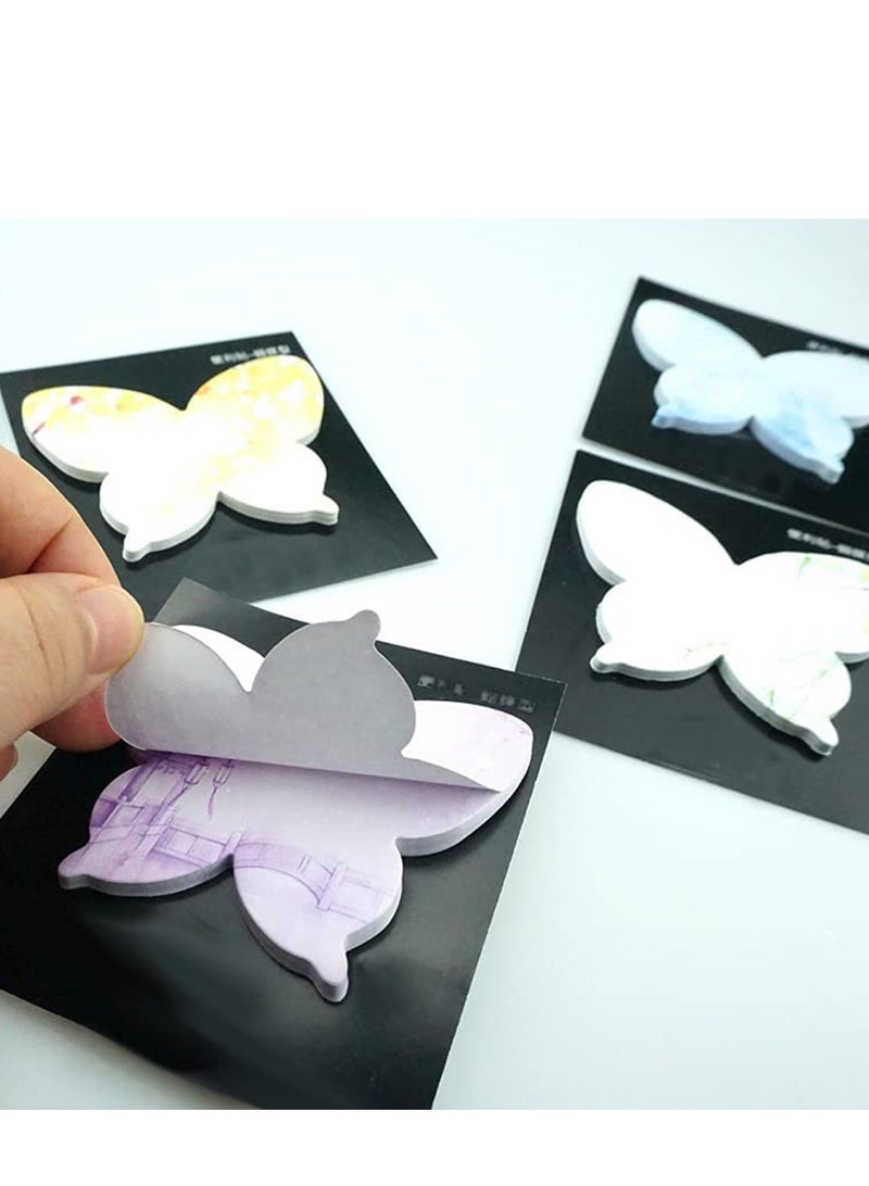 Excefore 360 Pieces Sticky Notes, Butterfly Cutouts Paper, Cute Shaped Sticky Notes, Self-Sticky Notes, Colored Memo Pads, Watercolor Sticky Note, for Reminders Studying School Home Family Office Supplies  - Image 5