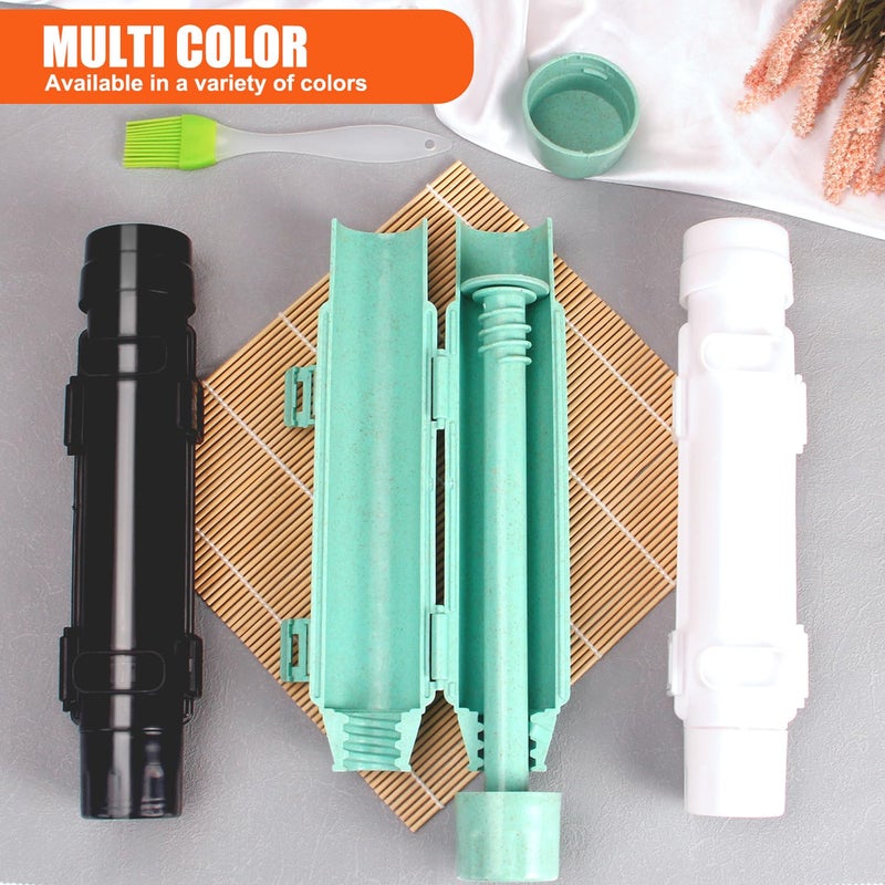 SmileTools Sushi Making Kit, Sushi Roller, Sushi Bazooka, Sushi Maker, Bamboo Sushi Rolling Mat For Beginners (Green) - Image 5