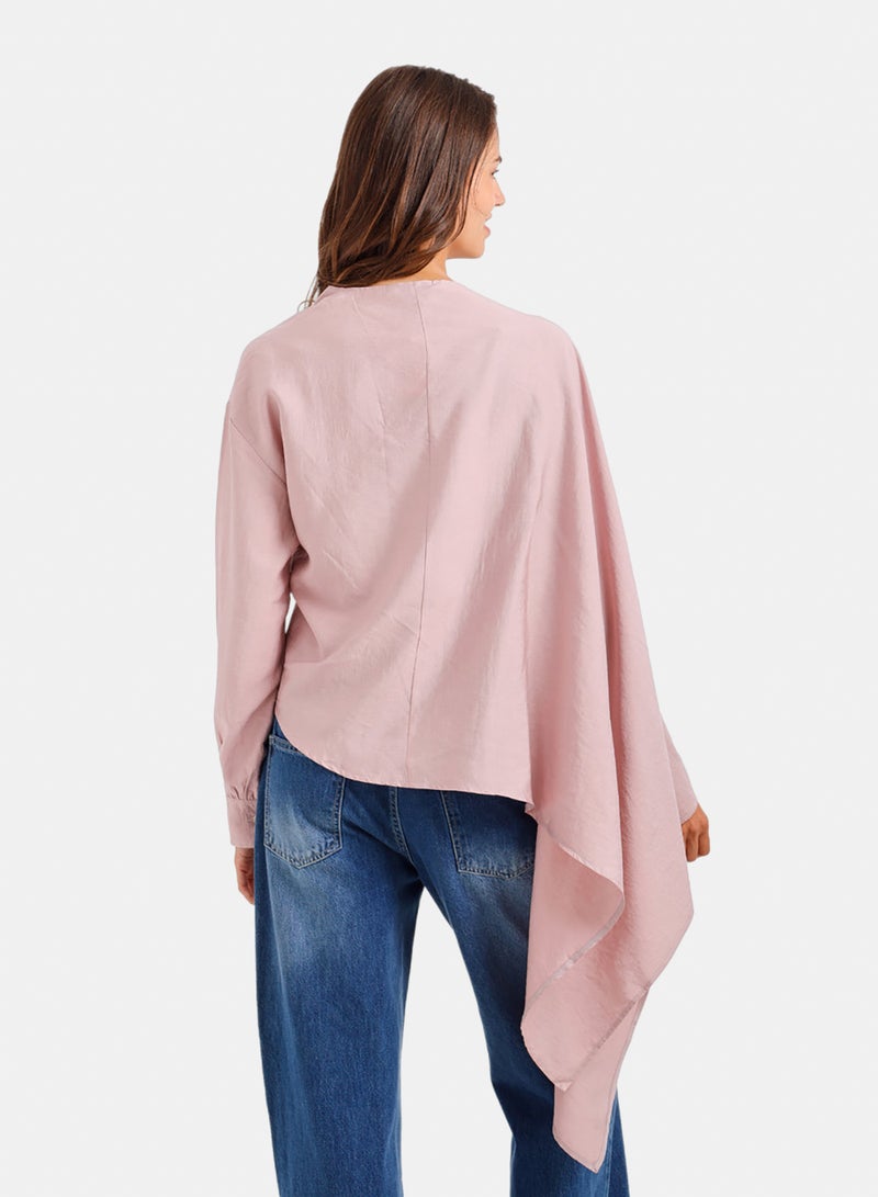 Carina Asymmetrical Wrap Blouse - Image 4