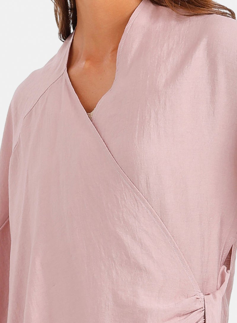 Carina Asymmetrical Wrap Blouse - Image 5