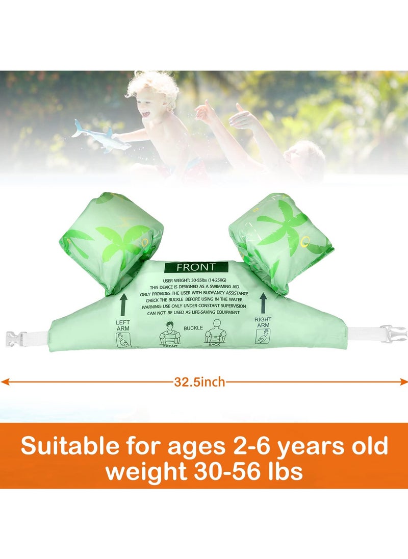 Mr. Penda Baby Pool Float Fit 30-55 Lbs, Kids Swimming Float with Arm Water Wings, Fun Ride-On Raft Pool Baby Beach Supplies for 2-6 Years Old Boy Girl (Green Dinosaur)  - Image 2