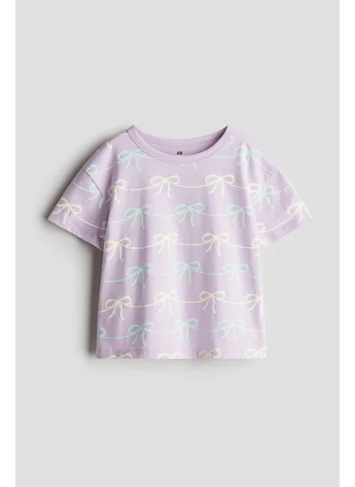 اتش اند ام Printed jersey top