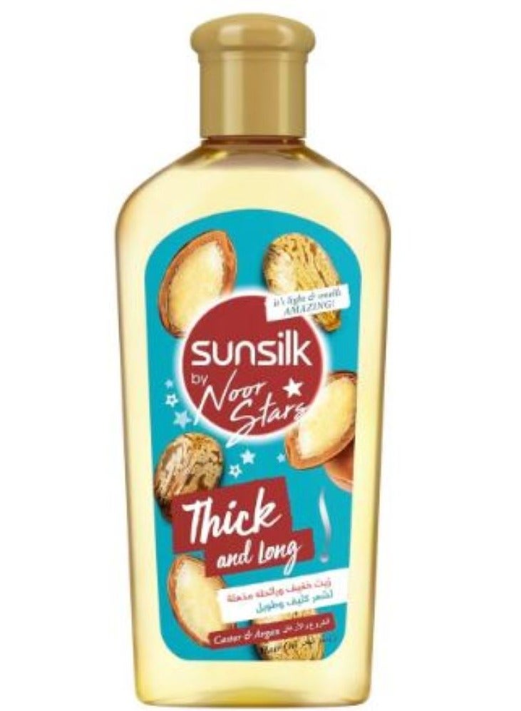 صانسيلك زيت للشعر كثيف طويل خروع وارغان 250 مل - Image 1