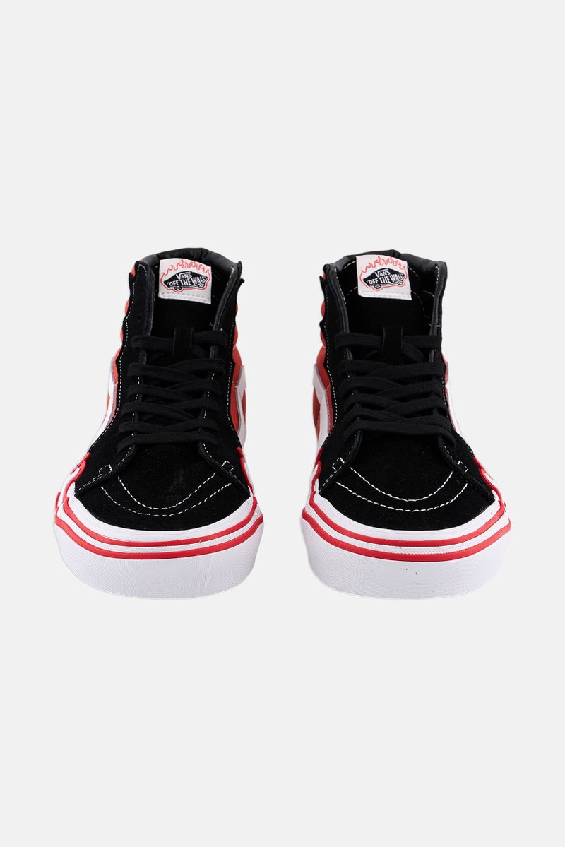 VANS Women Sk8-Hi Flame Lace Up Skate Shoes, Black - Image 4