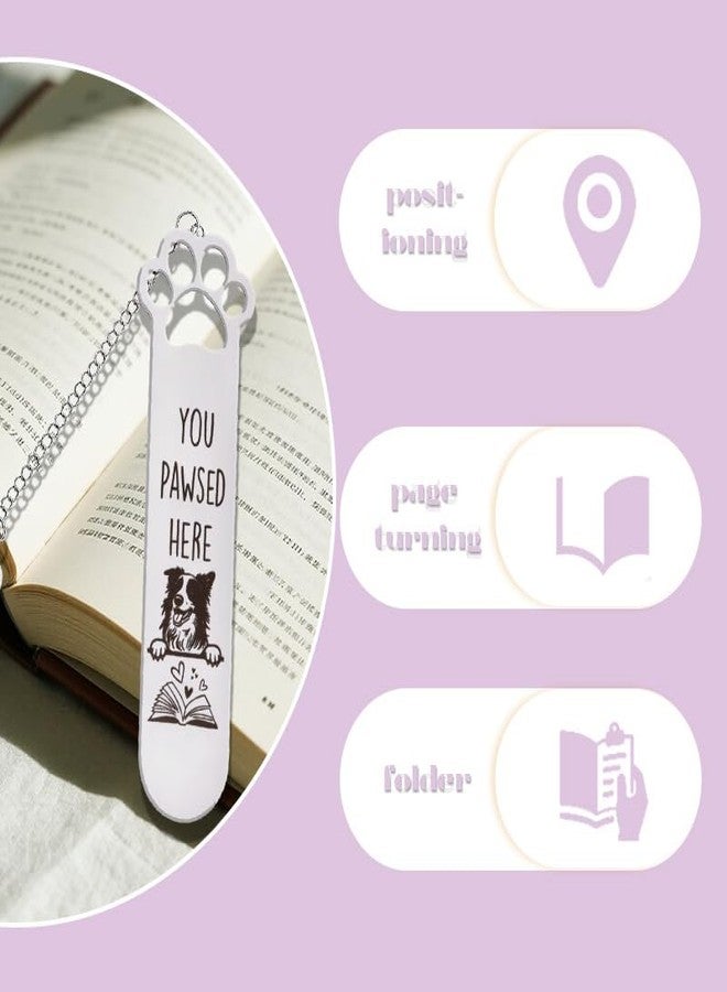 Yreamont Border Collie Dog Bookmark for Book Lover Gifts for Women Men Daughter Son Christmas Gifts for Bookworm Birthday Gift for Friends Sister Brother Border Collie Dog Bookmarks for Kids Daughter Son - Image 3
