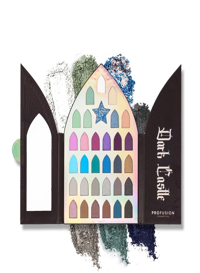 Profusion Cosmetics Enchanted Forest Dark Castle 32 Shade Eyeshadow Palette, Unlock Mystical Glamour with the Enchanted Forest Shadow Palette and Achieve Eye Catching Look With Premium Makeup Kit - Image 1
