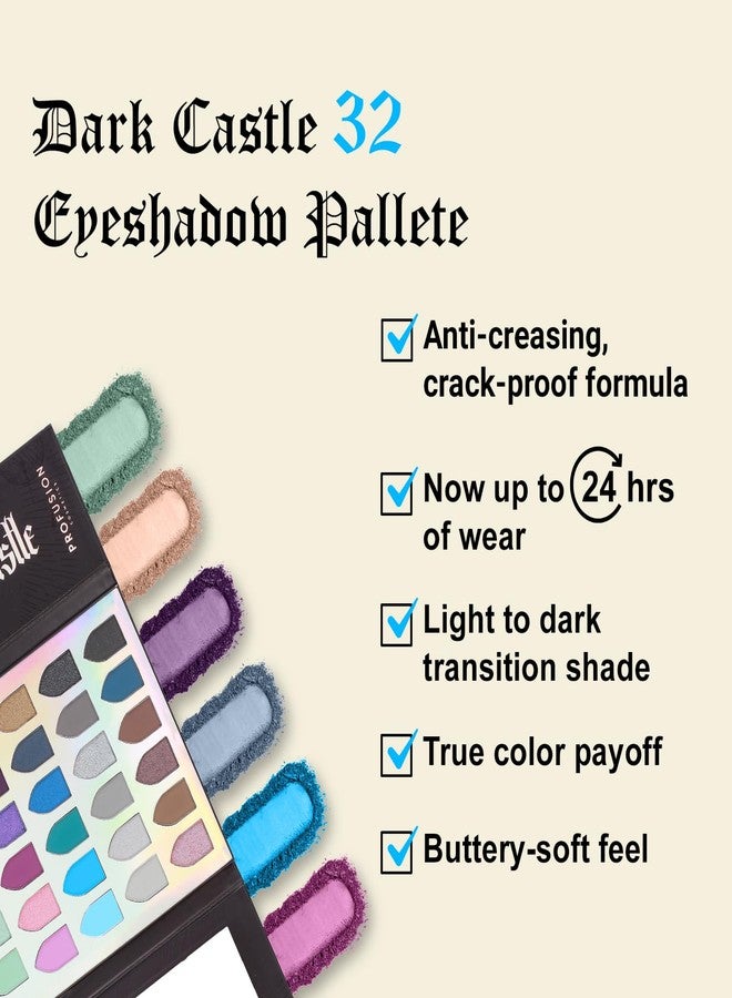 Profusion Cosmetics Enchanted Forest Dark Castle 32 Shade Eyeshadow Palette, Unlock Mystical Glamour with the Enchanted Forest Shadow Palette and Achieve Eye Catching Look With Premium Makeup Kit - Image 3