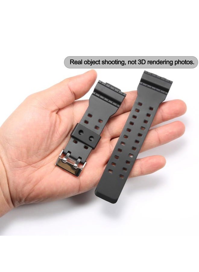 MCXGL 16mm Replacement Rubber Resin Strap for casio G-Shock GA100 GA110 GA120 GD100 G8900 Men's Watch Band - Image 4