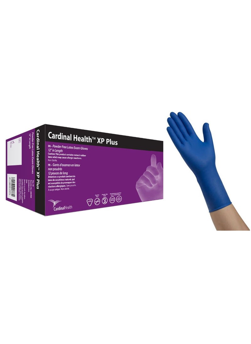 Cardinal Health Xp Plus Latex Exam Glove Non-Sterile Powder-Free Box Of 50 Gloves Blue - L88Hrm, Small 