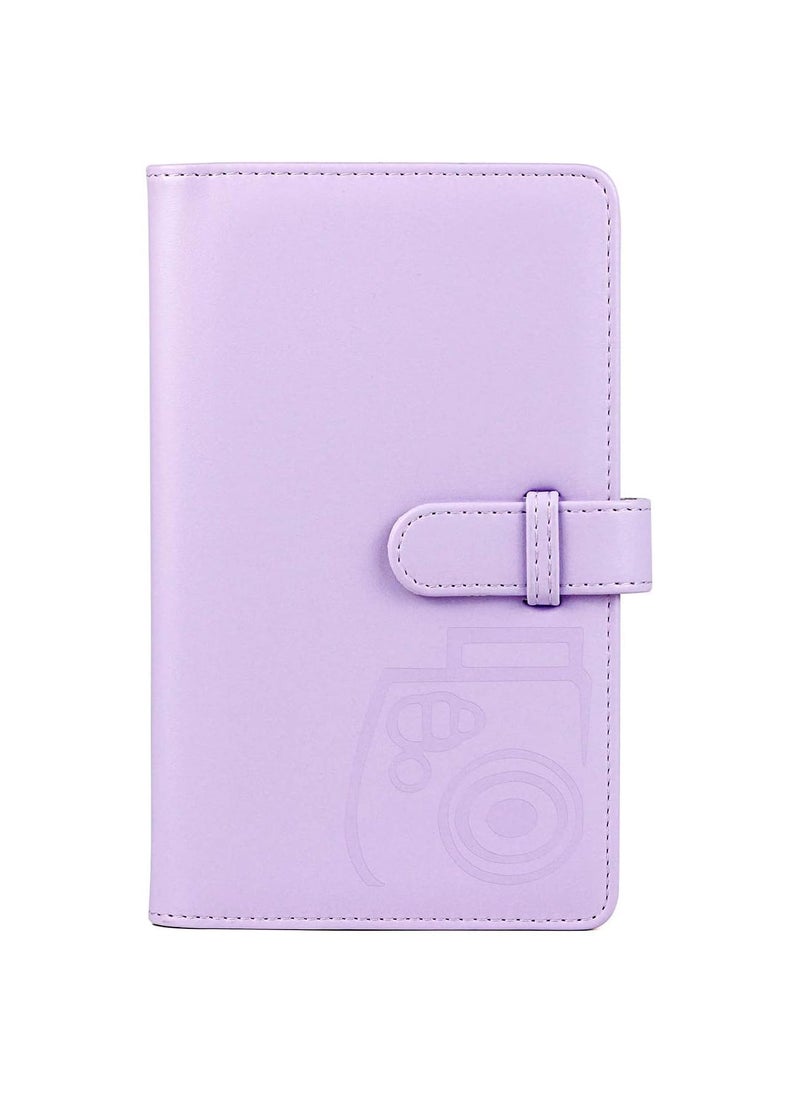 ZIKKON ZIKKON 2x3 inch Mini Photo Album 96 Photo Pocket Storage Album for fujifilm Instax mini film used in Mini 12119 907099Liplay Evo Mini 3 Photo CardsTickets Business CardsLilac purple  - Image 1