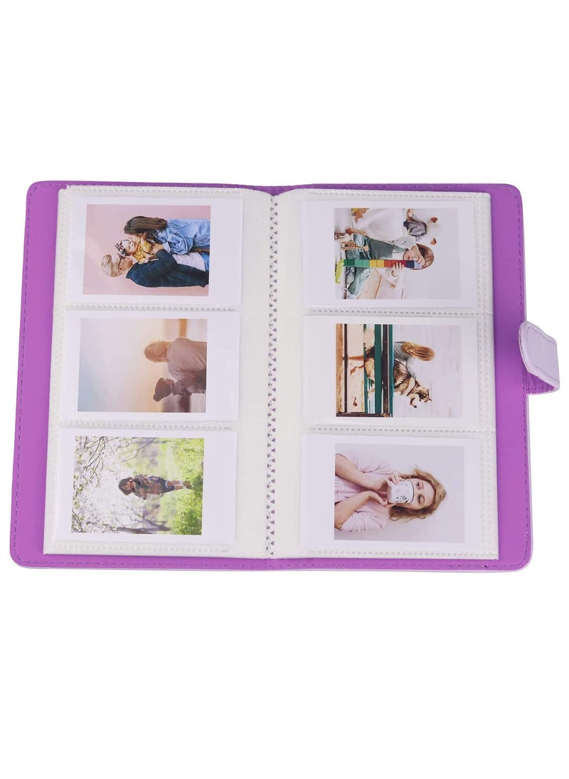 ZIKKON ZIKKON 2x3 inch Mini Photo Album 96 Photo Pocket Storage Album for fujifilm Instax mini film used in Mini 12119 907099Liplay Evo Mini 3 Photo CardsTickets Business CardsLilac purple  - Image 4