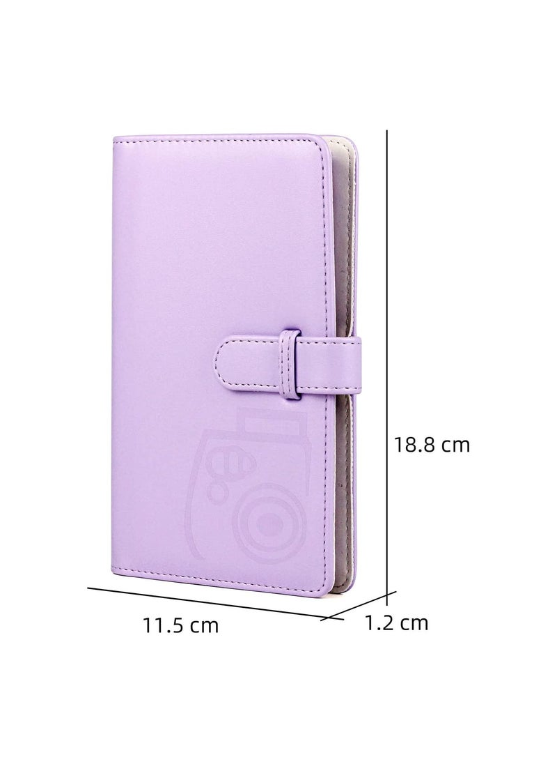 ZIKKON ZIKKON 2x3 inch Mini Photo Album 96 Photo Pocket Storage Album for fujifilm Instax mini film used in Mini 12119 907099Liplay Evo Mini 3 Photo CardsTickets Business CardsLilac purple  - Image 5