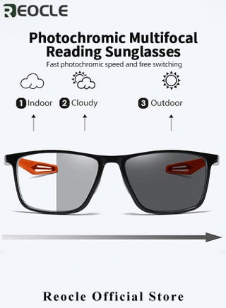 Sports Reading Glasses HD Anti-blue Light Progressive Multi-focus Reading Glasses for Both Distance and Near Use - view 2