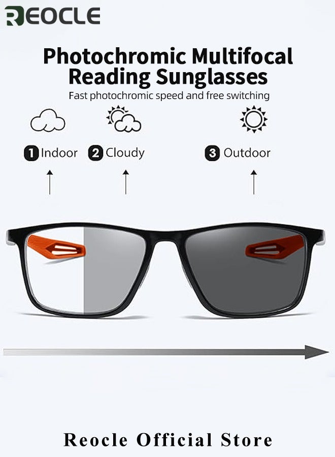 REOCLE Sports Reading Glasses HD Anti-blue Light Progressive Multi-focus Reading Glasses for Both Distance and Near Use  - Image 2