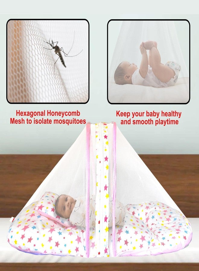 VParents طقم مفروشات أطفال من VParents مع ناموسية قطنية، لون وردي (Joy) 110313 - Image 5