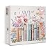 Larkipuzz Colorful Books Wildflower Pages Puzzles for Adults 1000 Pieces Beautiful Literary Blossoms Flower Bookshelf Jigsaw Puzzles Art Vintage Butterfly Floral Plant Painting Puzzle - Image 2