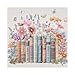 Larkipuzz Colorful Books Wildflower Pages Puzzles for Adults 1000 Pieces Beautiful Literary Blossoms Flower Bookshelf Jigsaw Puzzles Art Vintage Butterfly Floral Plant Painting Puzzle - Image 4
