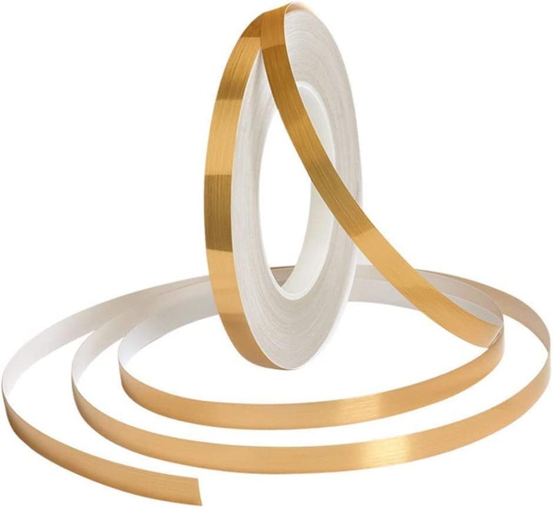 D-Fix DFix 1PCS Tile Gap Sticker Waterproof 50 Meters Golden Tape Selfadessive Tile Stickers for Flooring Tile Decoration Tape Gap Sealing Tape Strip 1cm x 50m Golden  - Image 1