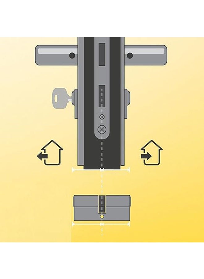 70 مم قفل أسطوانة مع 3 مفاتيح ، عالية الأمن مكافحة السرقة قفل النواة ، سهلة تثبيت قفل أسطوانة مفتاح للأبواب ، تصميم دائم ومكافحة الصدأ لأصحاب المنازل والمديرين والمقاولين - Image 5