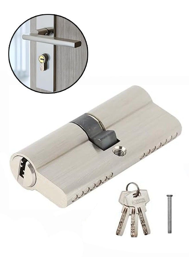 70 مم قفل أسطوانة مع 3 مفاتيح ، عالية الأمن مكافحة السرقة قفل النواة ، سهلة تثبيت قفل أسطوانة مفتاح للأبواب ، تصميم دائم ومكافحة الصدأ لأصحاب المنازل والمديرين والمقاولين - Image 1
